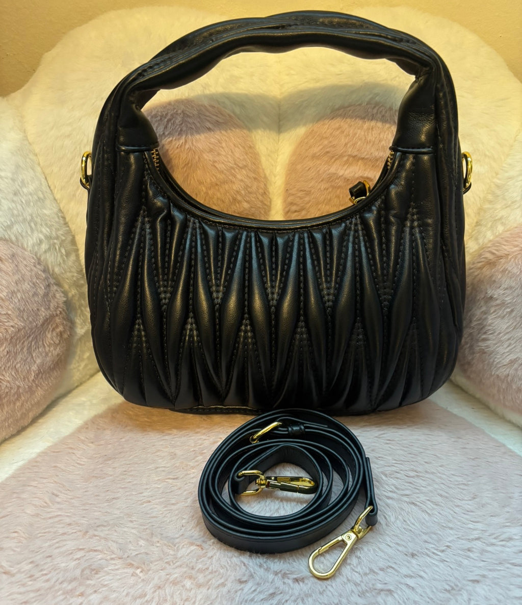 Black M M Purse with Accessories