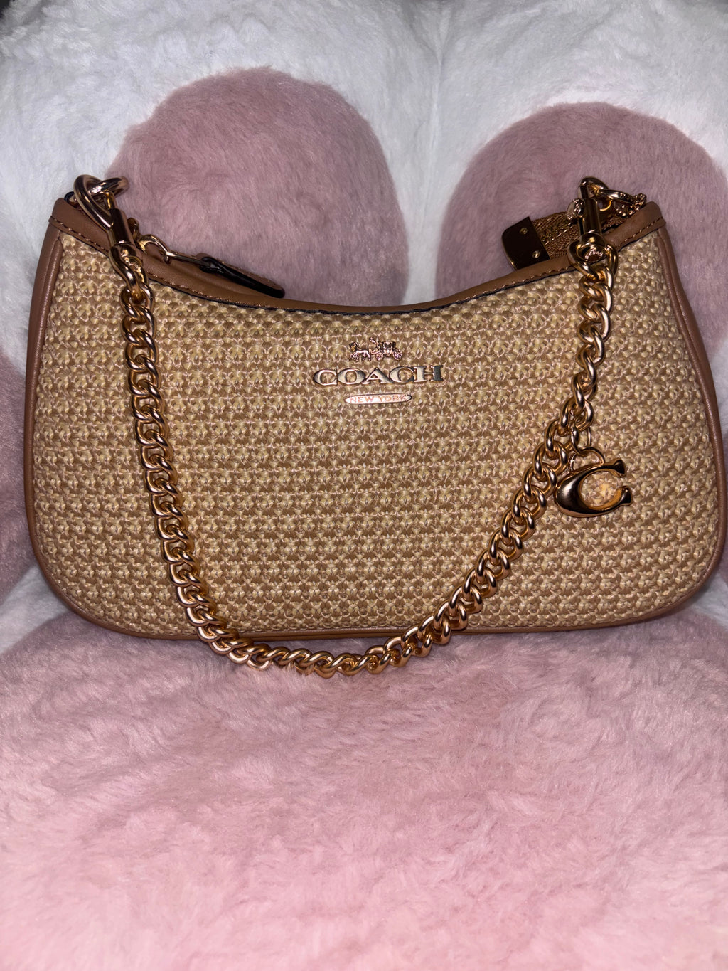 Tan Purse with Cross body Straps