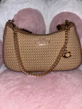 Tan Purse with Cross body Straps