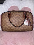 C Tan Speedy Bag with leather Strap