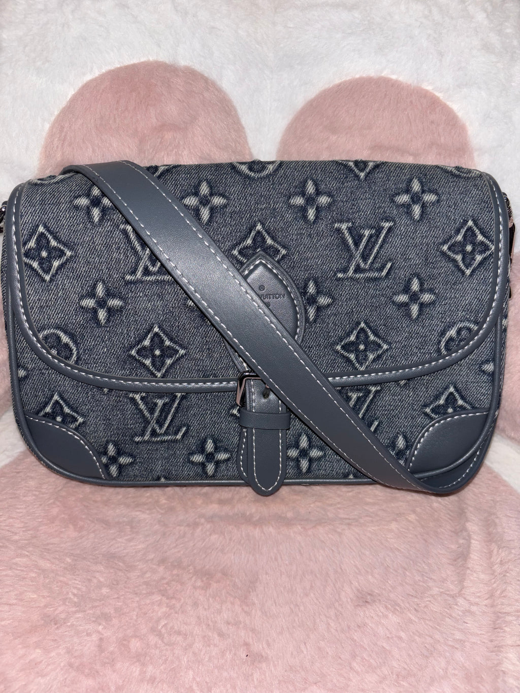 L Denim Purse with Cross body Straps