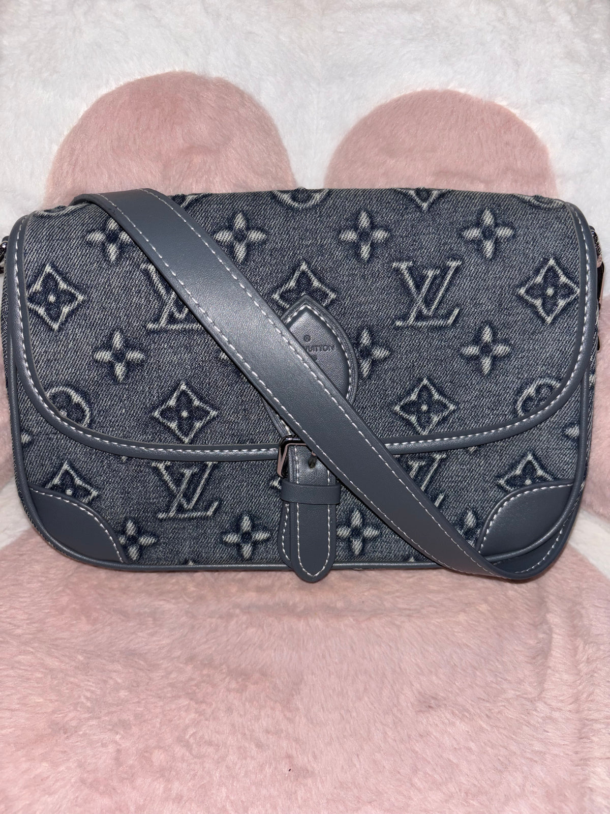 L Denim Purse with Cross body Straps
