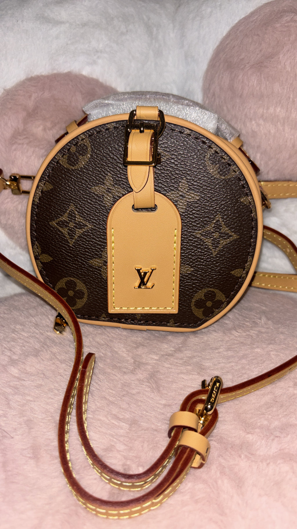 Round Cross Body Bag with Straps