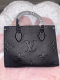 Black L Tote with Cross Body Strap