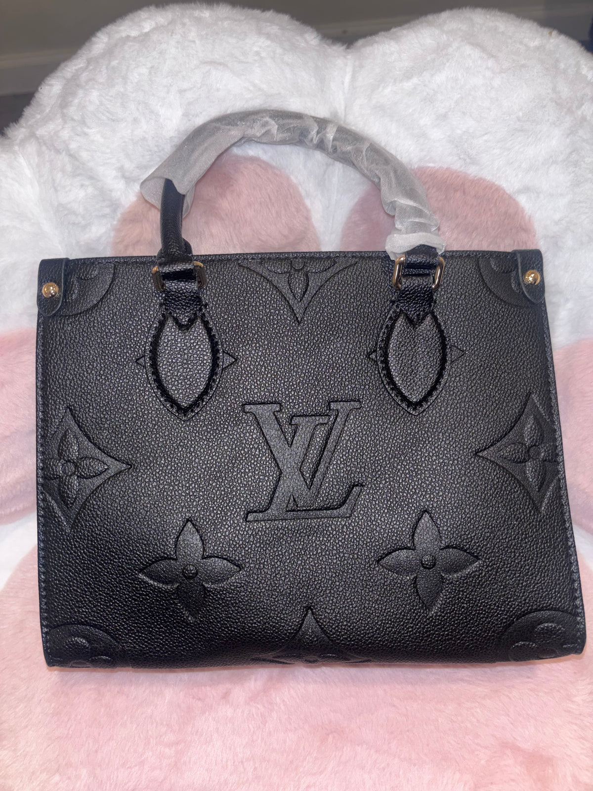 Black L Tote with Cross Body Strap