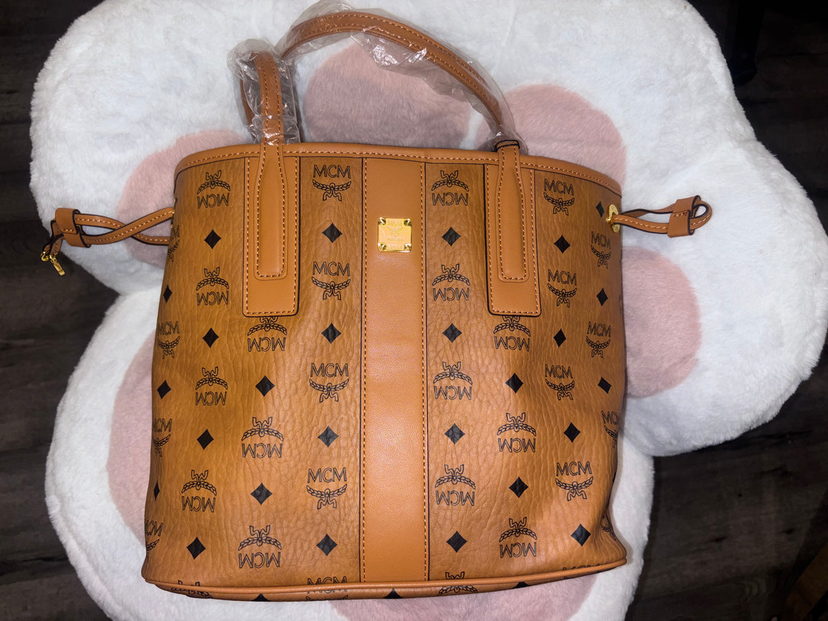 M C Tote Tan with Mini inside