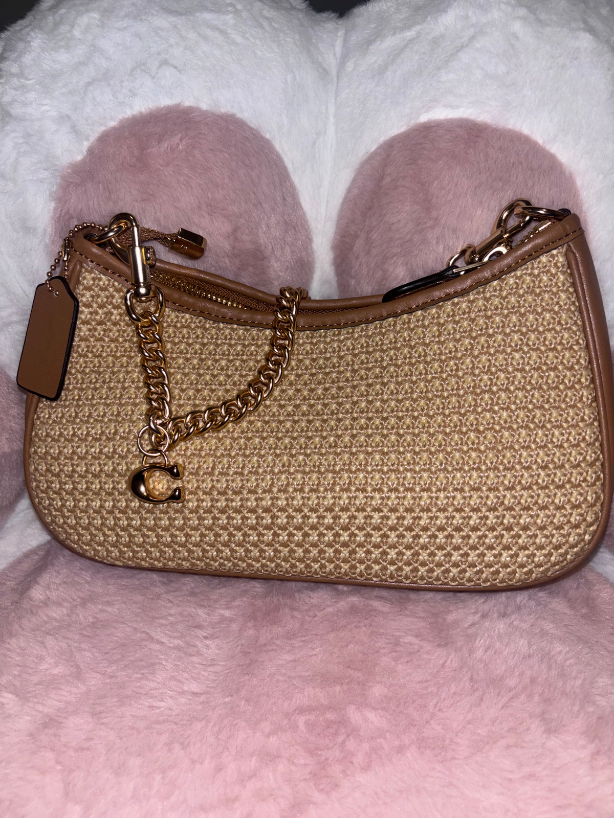 Tan Purse with Cross body Straps