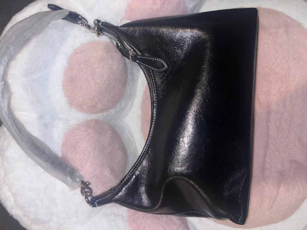 Black C Purse with Multiple Straps