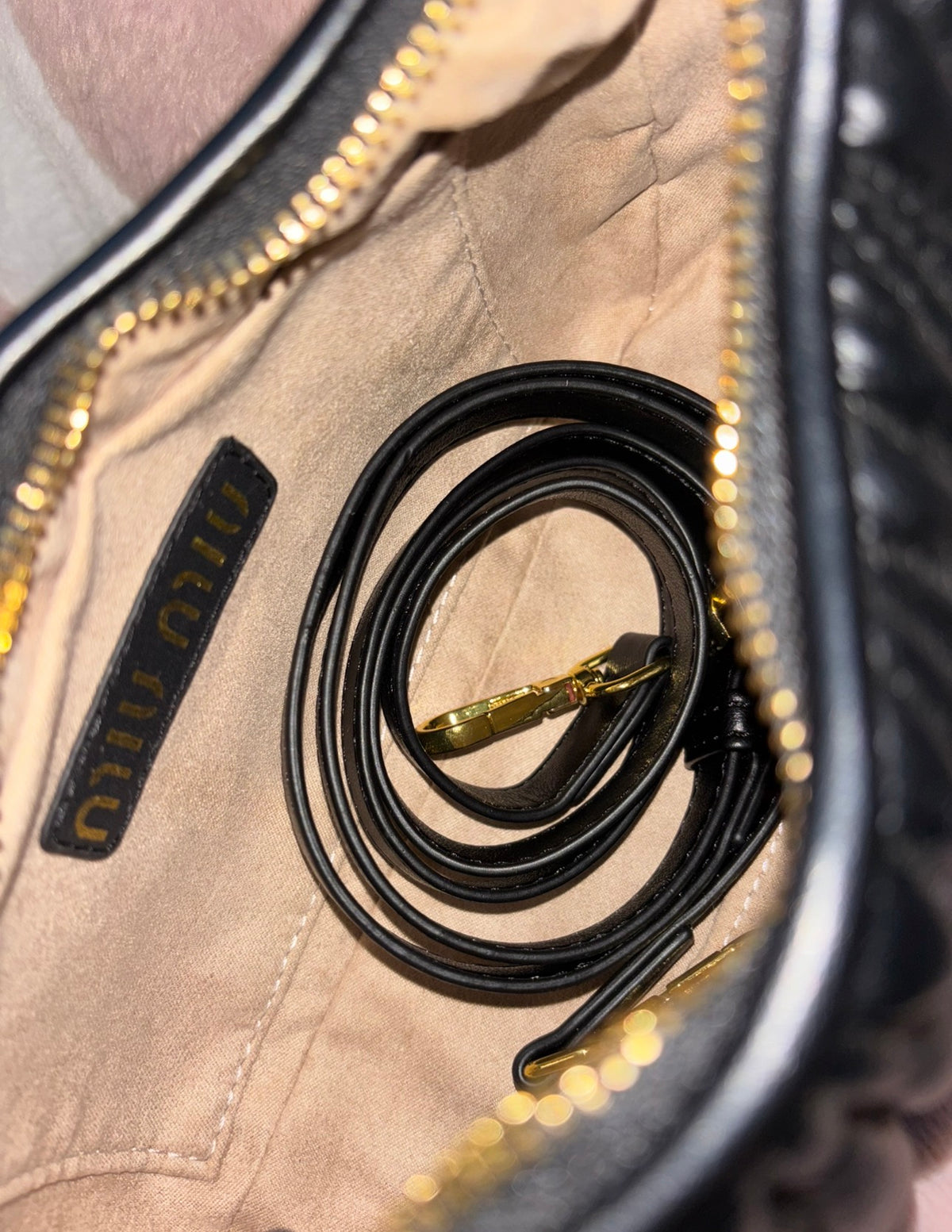 Black M M Purse with Accessories