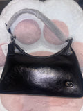 Black C Purse with Multiple Straps