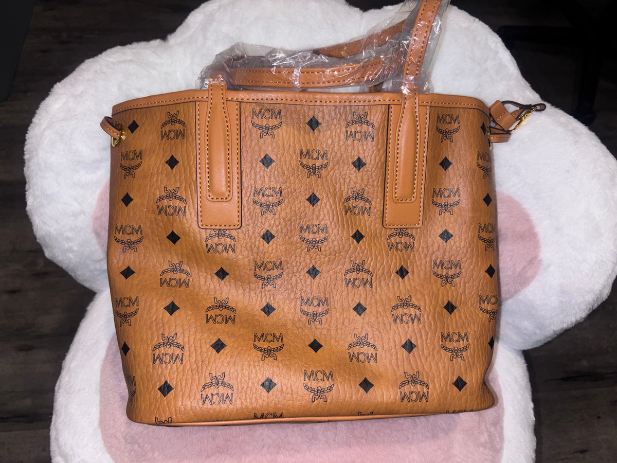 M C Tote Tan with Mini inside